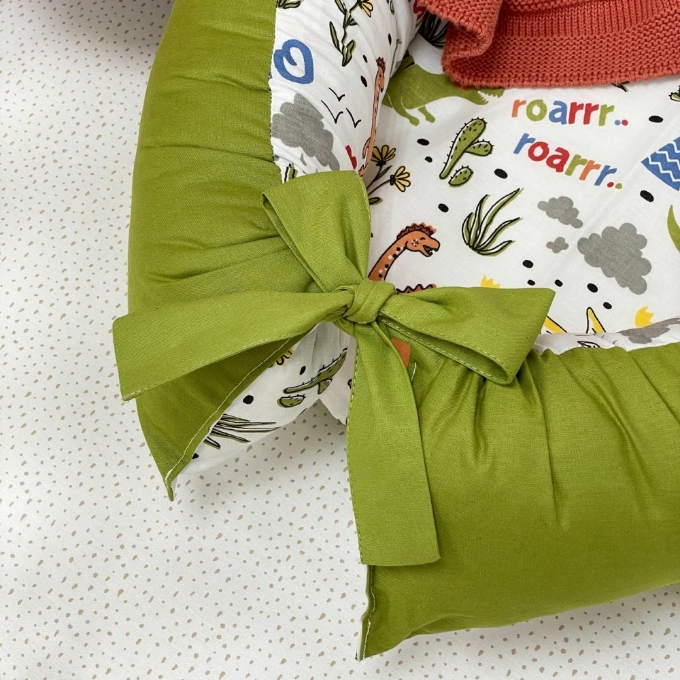 Protectie somn – Baby Nest Dino olive